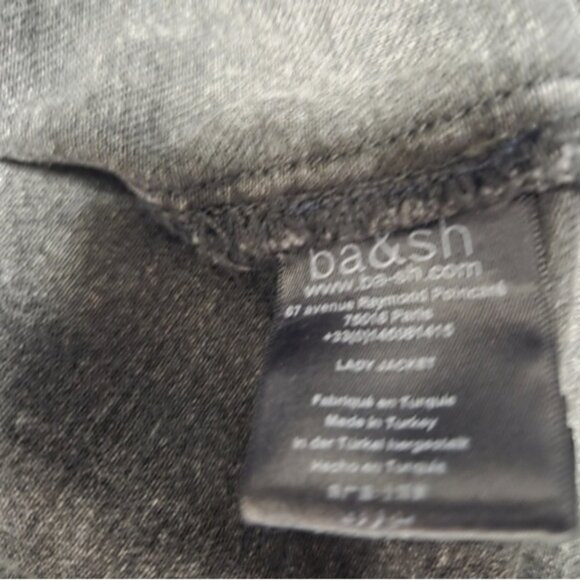 ba&sh Black Jean Jacket with Waist Tie - Picture 9 of 12